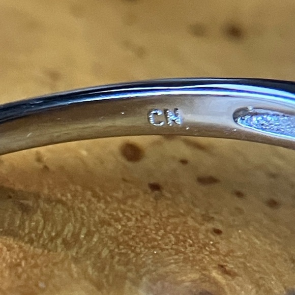 Natural Black Spinel Sterling Silver Teardrop Ring Size 9 - Picture 7 of 10